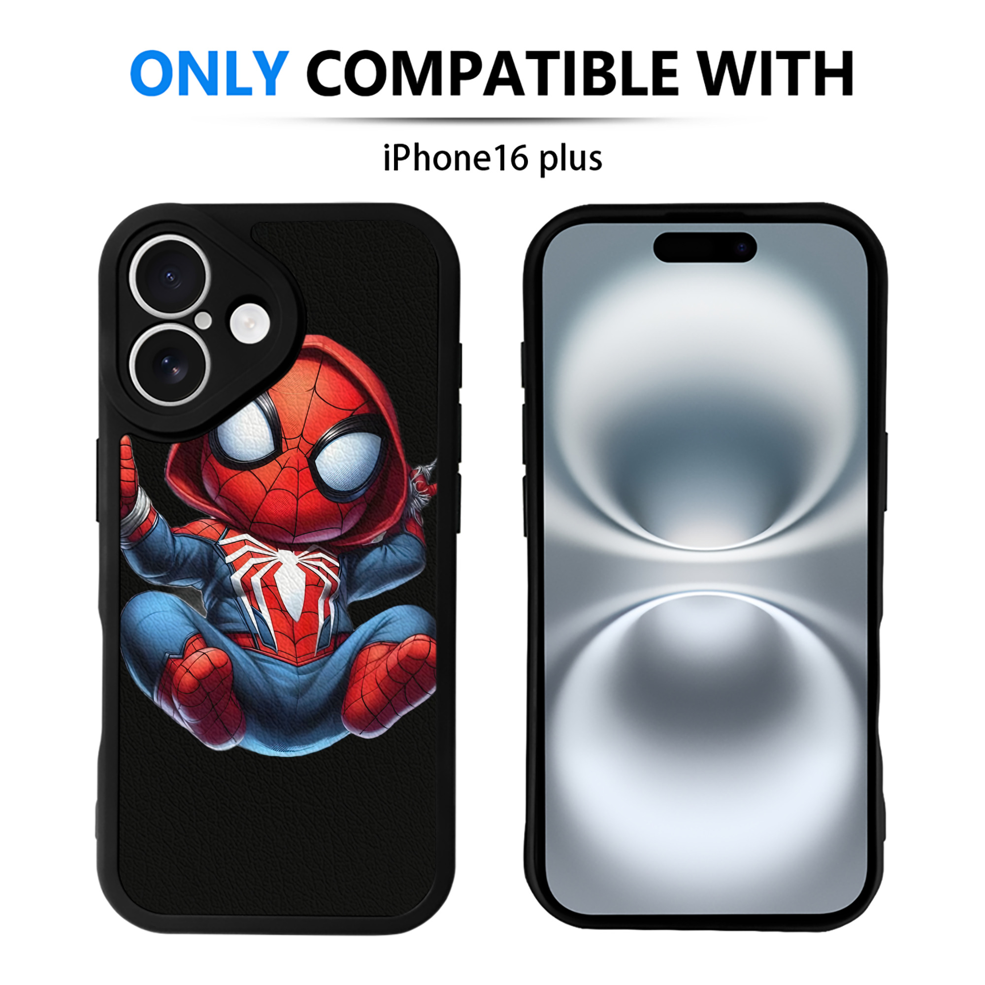 Spider Man スパイダーマン 【iPhone 16シリーズ対応】シリコンスマホケース（レザー調） 材質：シリコン